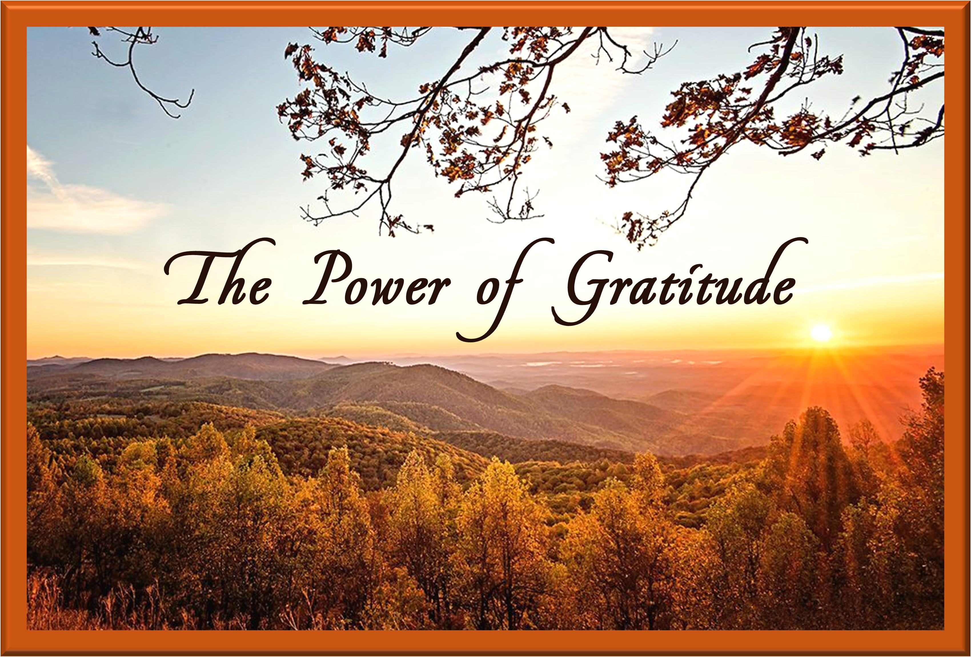 The Power of Gratitude Banner with Border