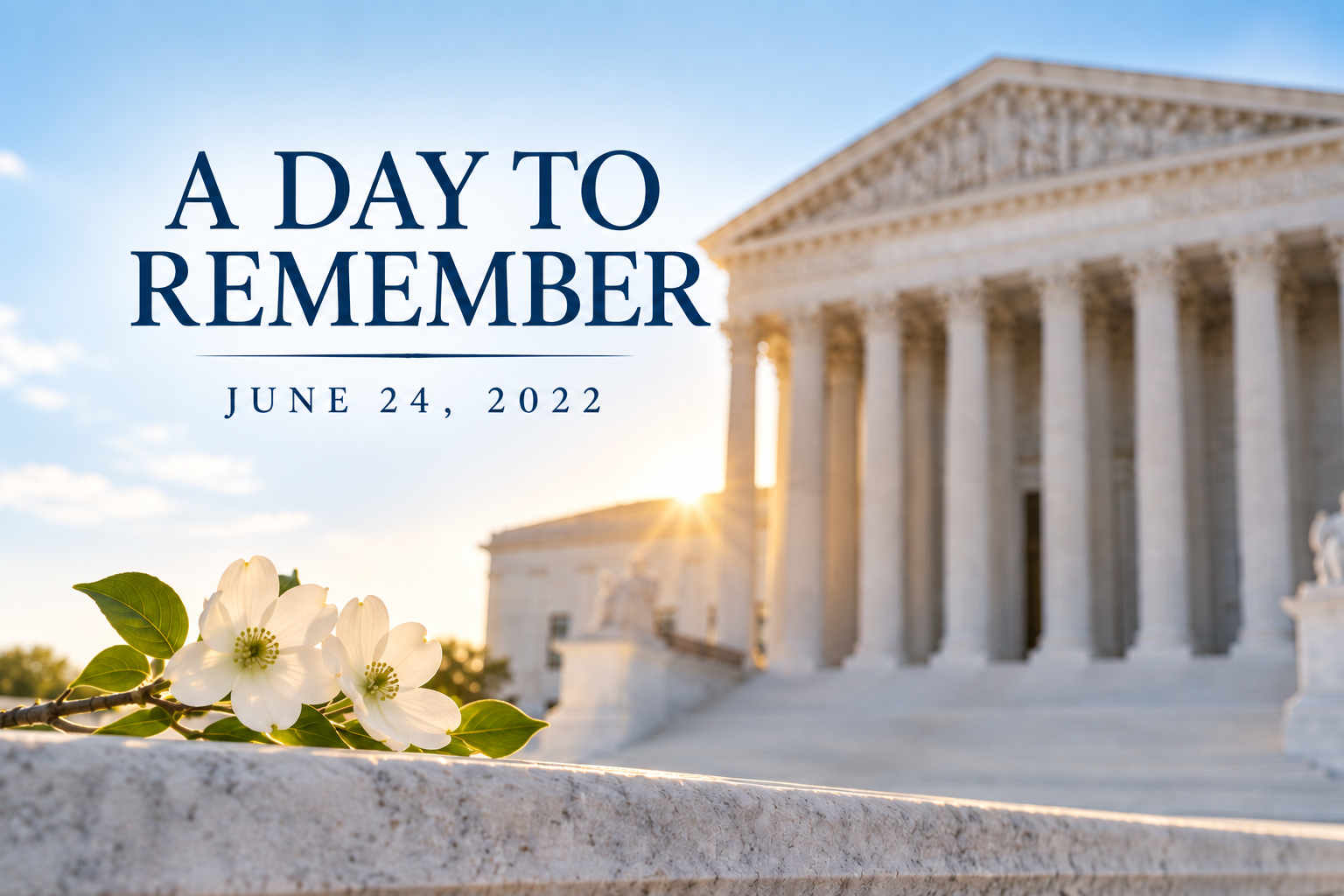 U.S. Supreme Court with the words “A Day to Remember — June 24, 2022